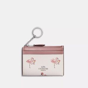 Coach Mini Skinny Flamingo Print